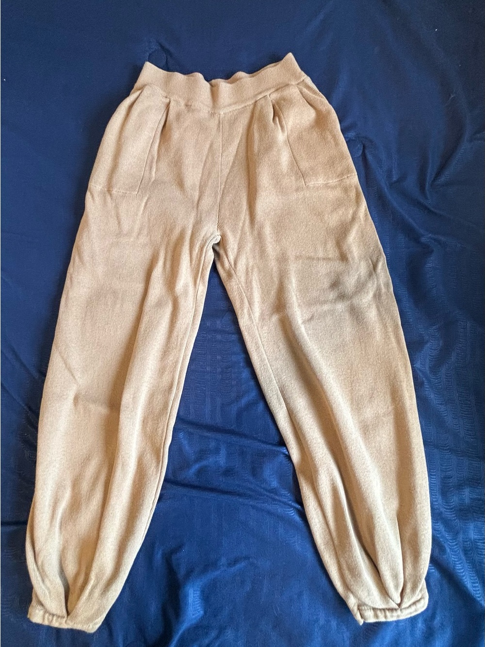 Cream Track Pants